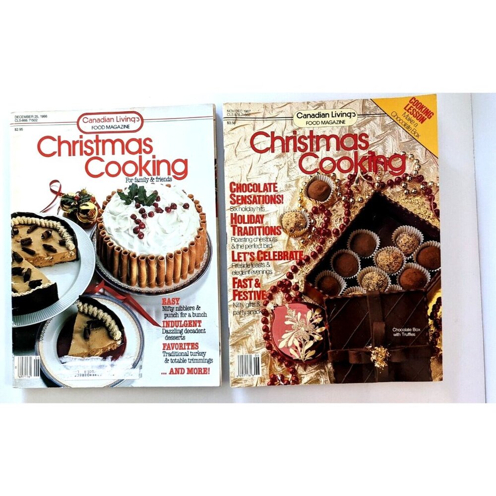 Canadian Living Christmas Cooking Food Magazine 1986 , 1987 VTG Printed inCanada